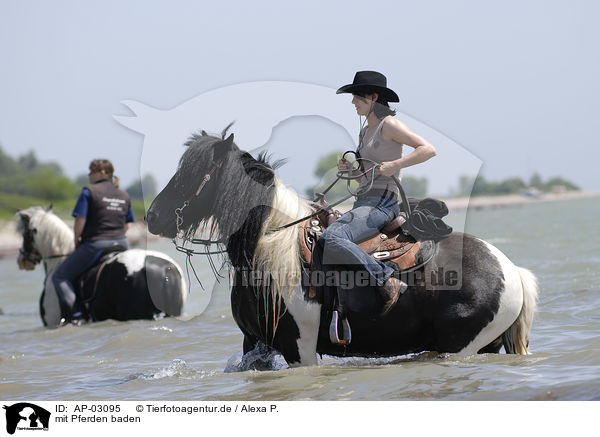 mit Pferden baden / AP-03095