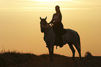 Reiter im Sonnenuntergang