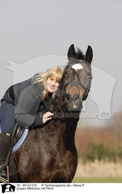 junges Mdchen mit Pferd / girl with horse / AP-01315