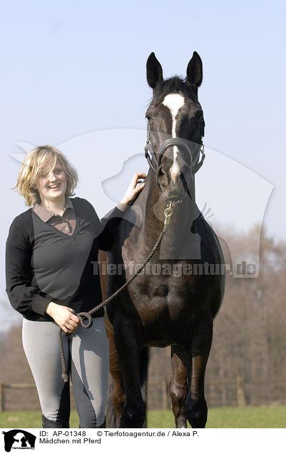M�dchen mit Pferd / girl with horse / AP-01348