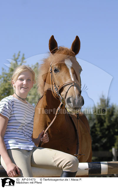 Mdchen mit Pferd / girl with horse / AP-01473