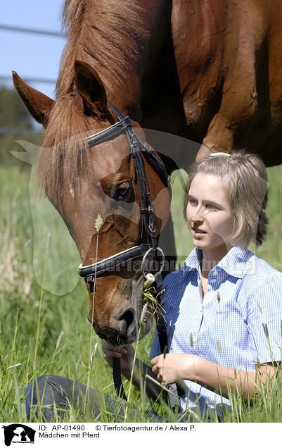 Mdchen mit Pferd / girl with horse / AP-01490