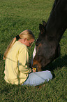 junge Frau mit Warmblut