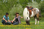 Mann und Frau mit Pintaloosa